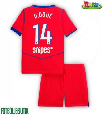 Paris Saint-Germain Desire Doue #14 Tredjeställ Barn 2025-26 Kortärmad (+ Korta byxor)